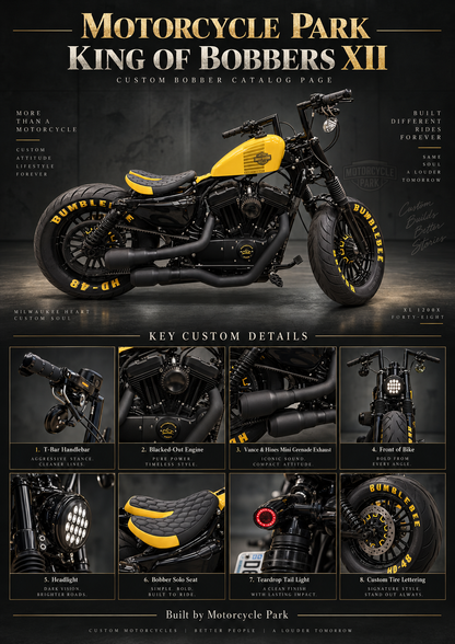 Harley Davidson Sportster 48 | King of Bobbers No. VII - Bumblebee