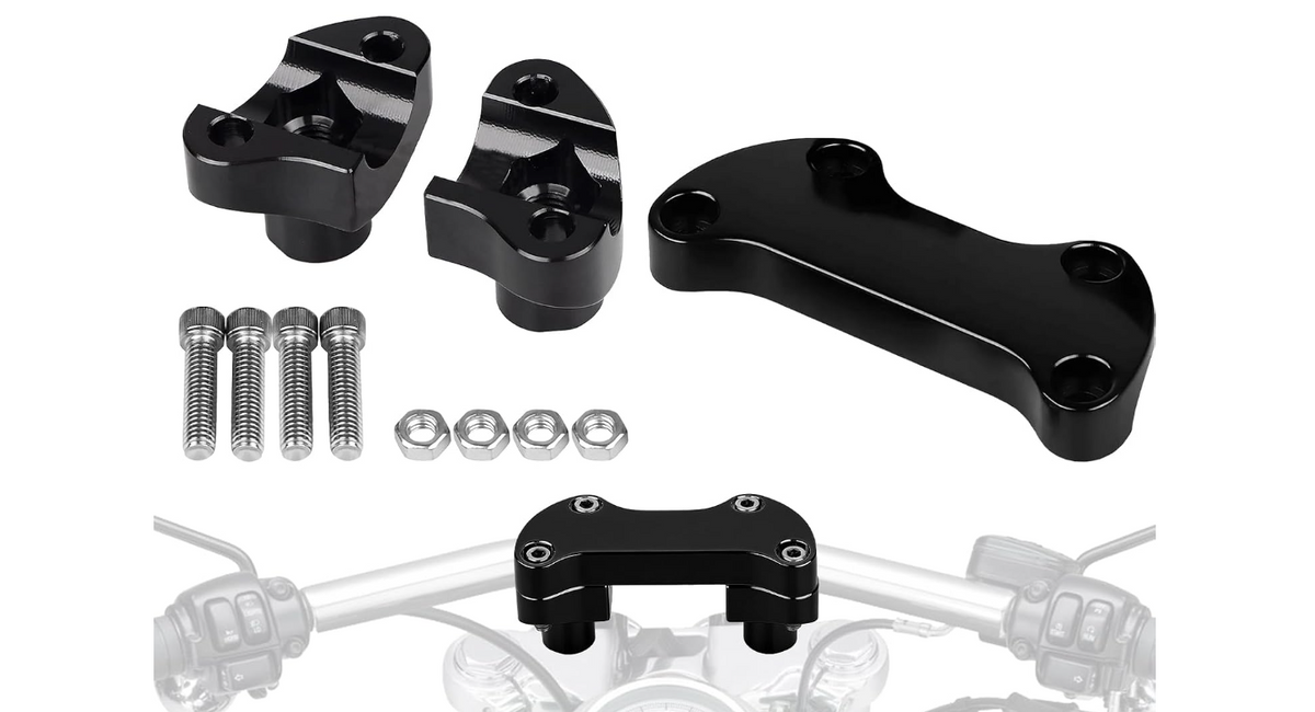 16" Ape Hanger 2" wide w/ Mounting clamp and Cluster relocation