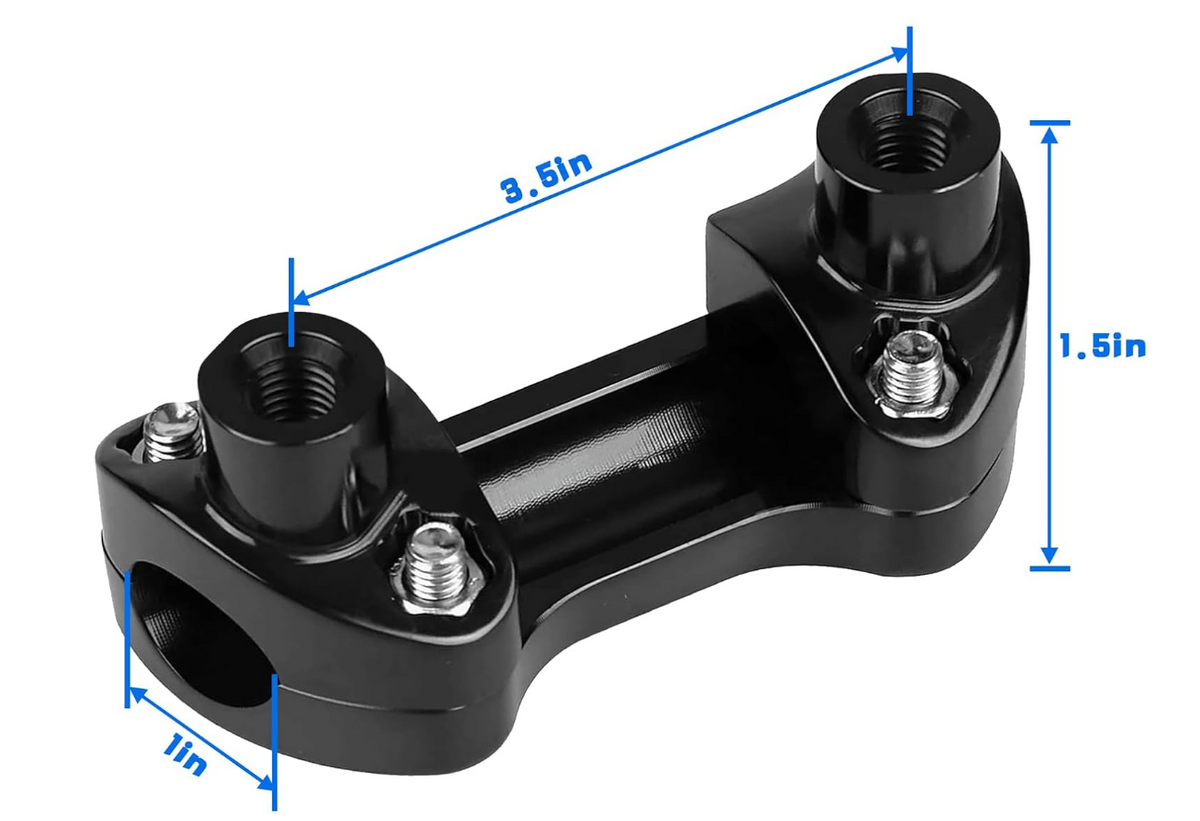 16" Ape Hanger 2" wide w/ Mounting clamp and Cluster relocation
